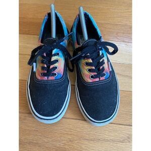 Vans Era tie dye and black lace up canvas shoes mens size 8 women’s size 9.5